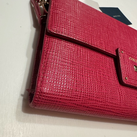 Cole Haan leather wristlet clutch with provided sling - Picture 2 of 13